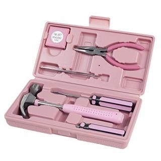 Stalwart - 75-HT2007 Household Hand Tools Pink Tool Set - 9 Piece by  Set Includ