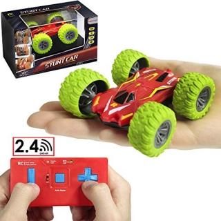 Haktoys Mini Remote Control Stunt Car for Kids Rechargeable Mini Remote Control 