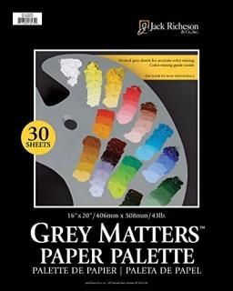 Jack Richeson 100289 Grey Matters Palette Grey Matters Paper Palette 30 Sheets 1