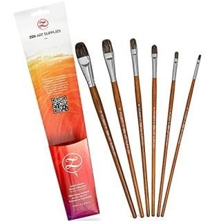 Professional Artist Filbert Brushes for Oil & Heavy-body Acrylics - Long-lasting