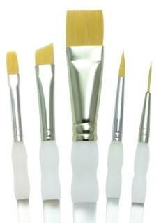 Royal & Langnickel Soft Grip Paint Brushes 5 Piece Brush Set