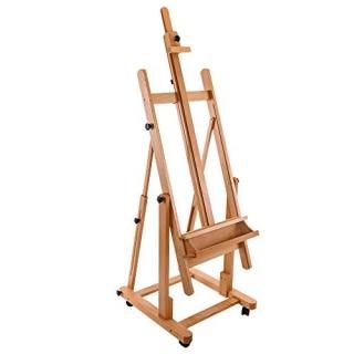 U.S. Art Supply Malibu Heavy Duty Extra Large Adjustable H-Frame Studio Easel wi