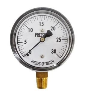 Kodiak Controls KC25-30H2O Low Pressure Gauge 30 WC