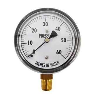 Kodiak Controls KC25-60H2O Low Pressure Gauge 60 WC