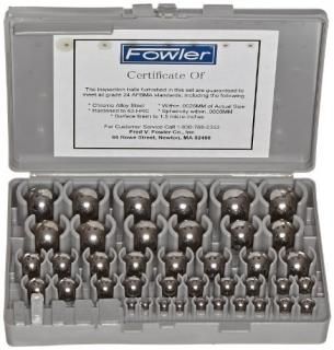 Fowler 52-438-777 Chrome Steel Metric Gauge Ball Set 50 Piece by Fowler