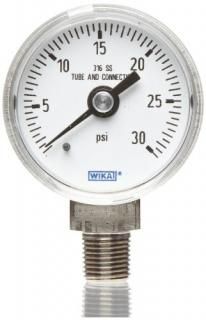 WIKA 8985831 Industrial Pressure Gauge Liquid-Filled Copper Alloy Wetted Parts 2