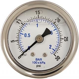 PIC Gauge 202L-208G 2 Dial 0/200 psi Range 1/8 Male NPT Connection Size Center B