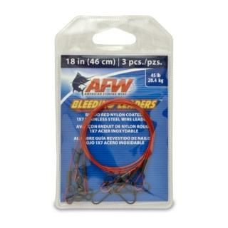 9.1kg Test 12 -Inch Blood Red - American Fishing Wire Bleeding Leaders