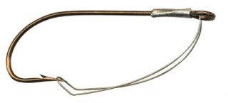 Size 2/0 Bronze - Mustad Classic Sproat Hook with Wire Weed Guard and Large Ring