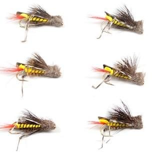 Dave 's Hopper Trout Fly Fishing Flies??եܥǥGrasshopper Dry Fly??6?Flies