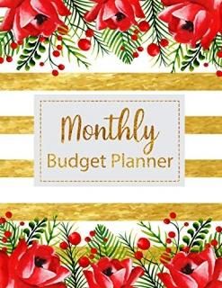 Monthly Budget Planner Floral Vintage Stripes Weekly Expense Tracker Bill Organi