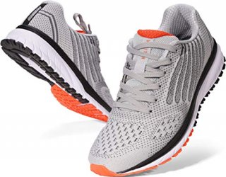 JOOMRA Men Running Sneakers Walking Workout Gym Jogging Shoes Size 10 Grey Casua