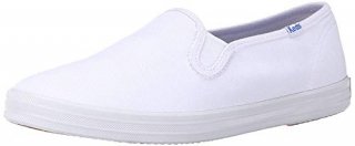 Keds Womens Champion Canvas Low Top Slip On Fashion Sneakers White Size 9.5
