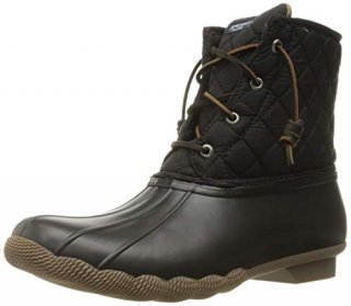 Sperry Top-Sider Women's Saltwater Rain Boot Black Quilted 8 M US
