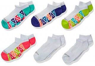 Fruit of the Loom Girls' Little 6-Pair Everyday Active No Show Socks White Shoe 