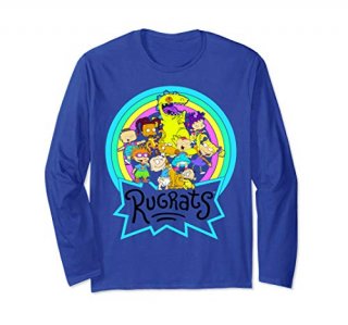 Nickelodeon Rugrats Rainbow Circle Reptar And Friends Long Sleeve T-Shirt