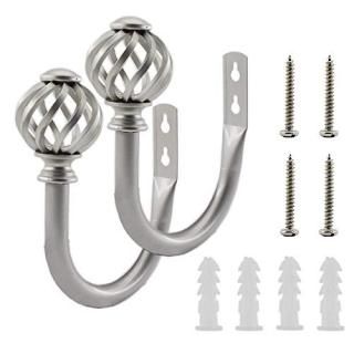 Ulifestar 2 Pack Curtain Holdbacks U Shaped Wall Mounted Curtain Tieback Hooks D