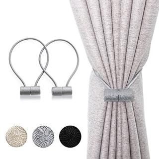 Xderlin 2 Pack Window Curtain Holdbacks Magnetic Curtain Tiebacks Upgraded 16 In