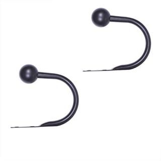 Black - Kenney Ball End Window Curtain Holdback Pair Black