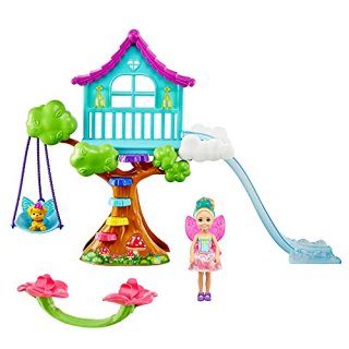 Barbie Dreamtopia Chelsea Fairy Doll and Fairytale Treehouse Playset with Seesaw