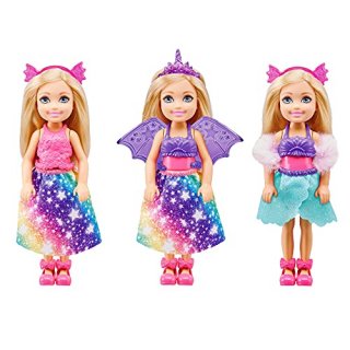 Barbie Dreamtopia Chelsea Doll and Dress-Up Set with 12 Fashion Pieces Themed to