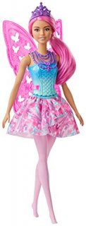Barbie Dreamtopia Fairy Doll 12-Inch with Pink and Blue Jewel Theme Pink Hair an