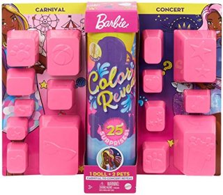 Barbie Color Reveal Doll Set with 25 Surprises Including 2 Pets & Day-to-Night T