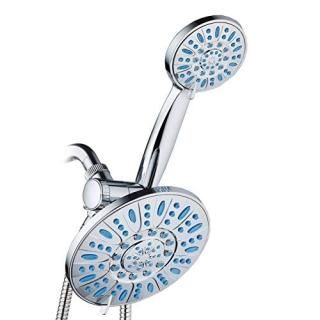 Antimicrobial/Anti-Clog High-Pressure 30-setting Rainfall Shower Combo by AquaDa