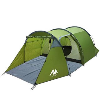 ayamaya Camping Tunnel Tents with Vestibule for 2-4 Person Double Layer 2 Rooms 