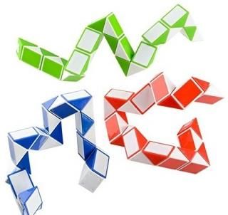 Neliblu Sensory Fidget Snake Cube Twist Puzzle Set of 3