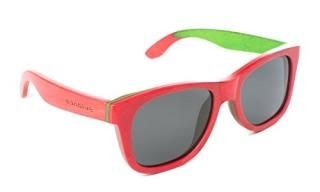 banblue Wooden Sunglasses Skateboard Design - Shades That Float Red Black
