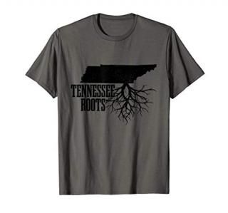Tennessee Roots Vintage USA Patriotic Pride State Map T-Shirt
