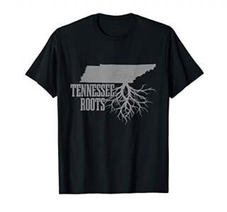 Tennessee Roots Vintage USA Patriotic Pride State Map T-Shirt