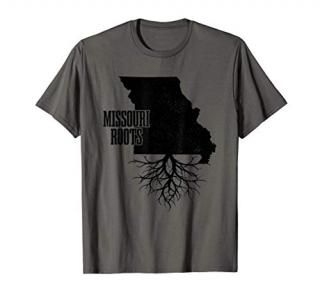 Missouri Roots Vintage USA Patriotic Pride State Map T-Shirt
