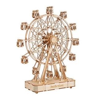 Rolife 3D Wooden Puzzle Hand Crank Music Box Machinarium Toys-DIY Wood Craft Kit