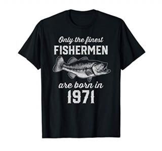 Gift for 50 Year Old Fishing Fisherman 1971 50th Birthday T-Shirt