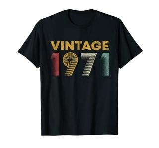 Vintage 1971 50th Birthday Gift Men Women 50 Years Old T-Shirt