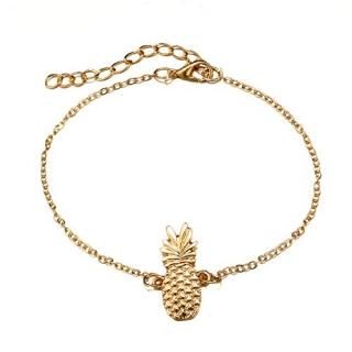 BulingVV 18K Gold Plated Boho Beach Golden Pineapple Charm Anklet Women Girls An