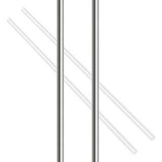 Swpeet 6Pcs 1/10 Inch Stainless Steel Solid Round Rod Lathe Bar Stock Kit Diamet