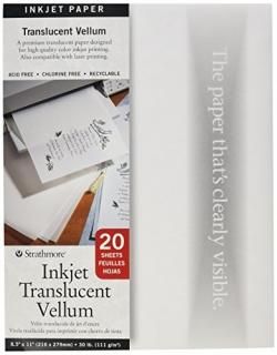 Strathmore Inkjet Translucent Vellum 8.5X11-20 Sheets 