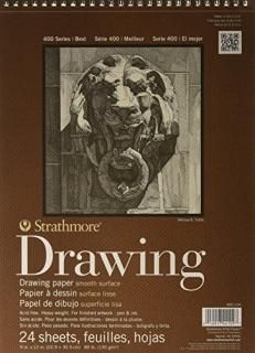 Strathmore 400 Smooth Surface Wire Bound Drawing Pad 9 x 12 Inches ST400-104 by 