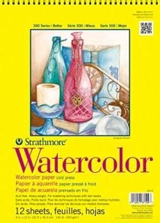 Strathmore ST360-9 9 in. x 12 in. Cold Press Wire Bound Watercolor Pad