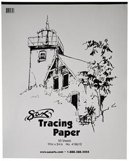Sax Tracing Paper Pad - 19 x 24 inches - 50 Sheets per Pad - White by Sax