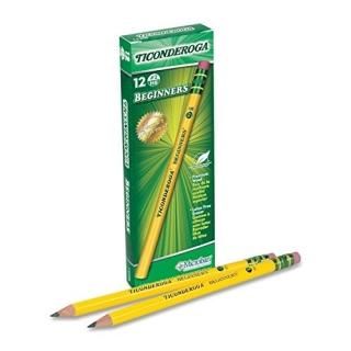 Dixon Ticonderoga Beginners Primary Pencils #2 Yellow Box of 12 13308 YELLOW 2
