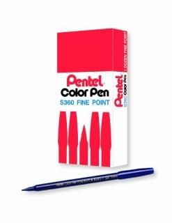 Prussian Blue - Pentel Arts Colour Pen Prussian Blue Box of 12 S360-129
