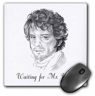 Waiting for Mr Darcy Pencil Illustration - Mouse Pad 8 by 8 inches mp_220773_1