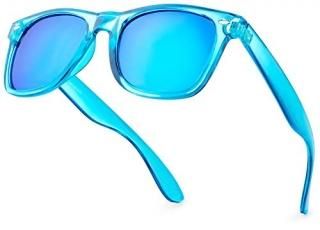 Retro Rewind Translucent Frame Colorful Neon 80s Sunglasses for Men Women - Refl