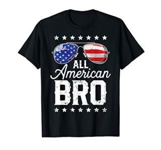 All American Bro 4th of July Men Family Matching Sunglasses T-Shirt