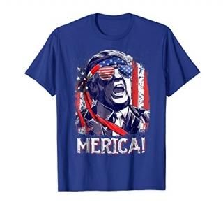 Trump Merica T Shirt 4th of July Men Boys Kids Murica Gifts