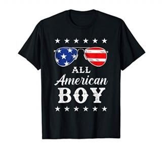 All American Boy 4th Of July Boys Kids Teens Sunglasses T-Shirt